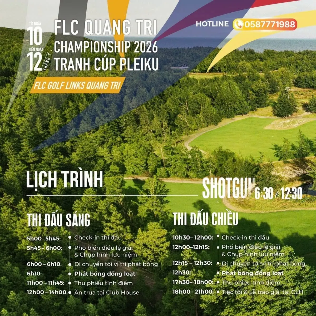 Lịch trình shotgun FLC Quảng Trị Championship 2026