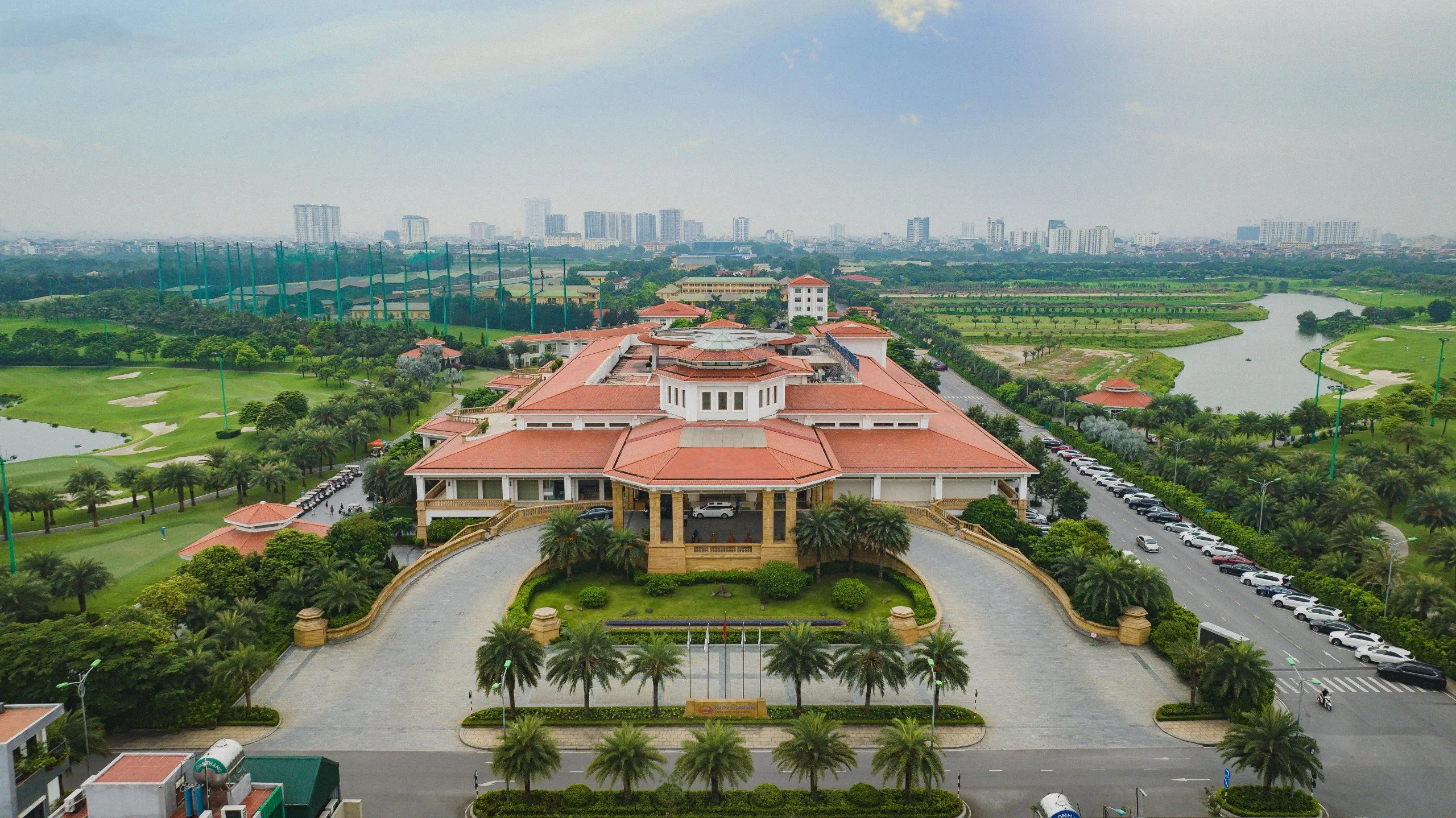 Long Bien Hanoi Golf Complex from above